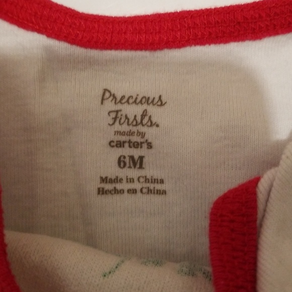 6 month MY FIRST CHRISTMAS one piece snap crotch - Picture 3 of 4